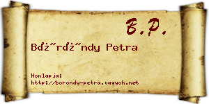 Böröndy Petra névjegykártya